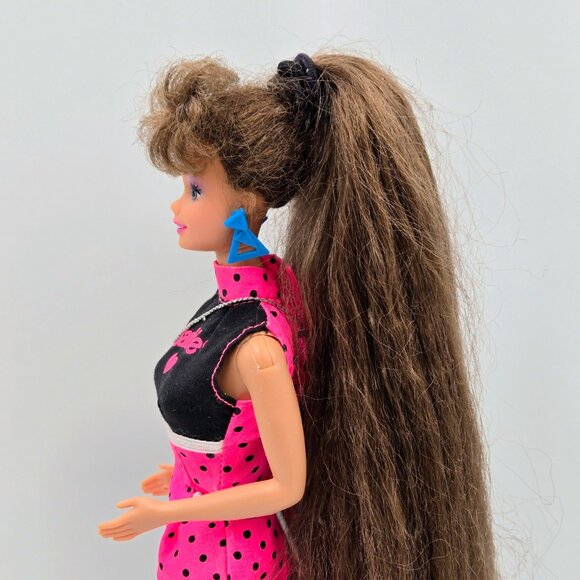 Totally Hair Barbie Doll Brunette 1991 1117 Mattel Read - Picture 7 of 16